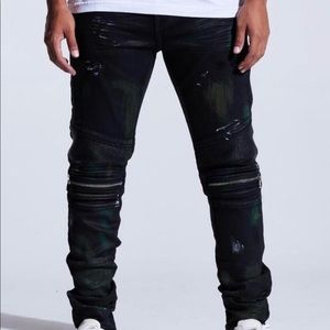 Embellish denim jean